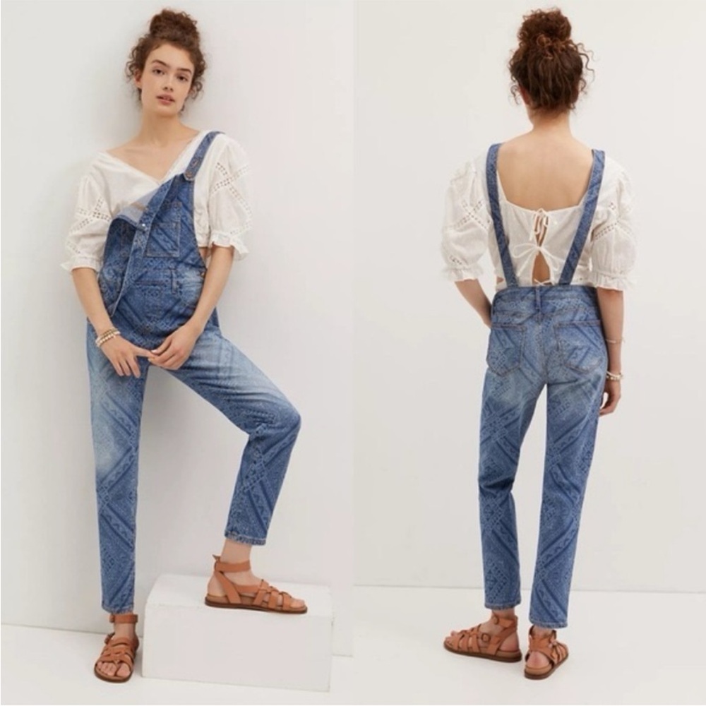 Anthroplogie Driftwood Farrah Denim Overalls size Small
